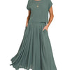 Zenana Woven Crinkle Gauze Crop Tee and Skirt Set - ASH JADE