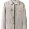 Men's Plus Size Casual Snap Down Jacket - Khakis