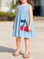 Children's Cherry Sleeveless Casual Dress - Farnelli