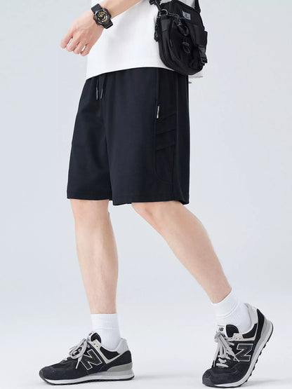 Men's Plus Size Casual Cargo Shorts with Drawstring - Farnelli