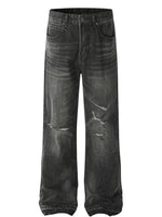 Men's Distressed Washed Straight Jeans - Farnelli