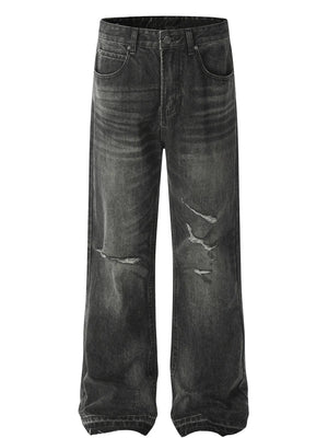 Men's Distressed Washed Straight Jeans - Farnelli