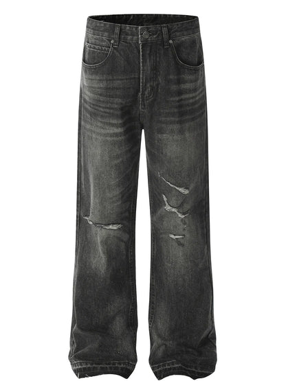 Men's Distressed Washed Straight Jeans - Farnelli