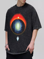 Men's Vintage Wash Graphic Oversized T-Shirt - Farnelli