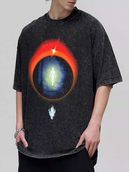 Men's Vintage Wash Graphic Oversized T-Shirt - Farnelli