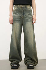 Men's Wide Leg Jeans with Pockets - Farnelli