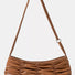 Fame Segmented Pleated Faux Leather Hand Bag - Farnelli