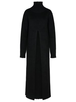 Jil Sander Black Alpaca Blend Dress Women