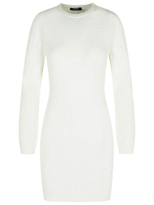 Balmain White Viscose Blend Dress Women
