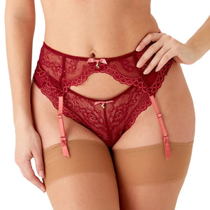 Gossard Superboost Lace Raspberry Sorbet Garter Belt-0