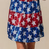 BiBi American Flag Theme Star Sequin Tiered Skirt - AMERICAN FLAG