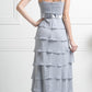 CLEARANCE - Cinderella Divine 7731 Long Tiered Skirt Layered Dress Jacket (Size M)
