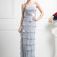 CLEARANCE - Cinderella Divine 7731 Long Tiered Skirt Layered Dress Jacket (Size M)