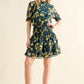 And The Why Floral Print Smocked Waist Mini Dress - Farnelli