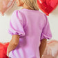 Stevie Textured Puff Sleeve Blouse - Farnelli
