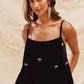 SO ME Holiday Velvet Ribbon Rhinestone Christmas Top - Farnelli