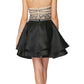 Juliet 777 Two-Piece Short Dress Halter Embellished Bodice