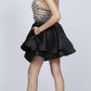 Juliet 777 Two-Piece Short Dress Halter Embellished Bodice