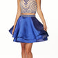 Juliet 777 Two-Piece Short Dress Halter Embellished Bodice