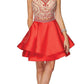 Juliet 777 Two-Piece Short Dress Halter Embellished Bodice