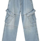 Men's Mid Rise Jeans with Cargo Pockets - Farnelli