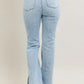 Judy Blue Full Size Tummy Control Vintage Wash Side Slit Slim Boot Jeans Plus Size - Farnelli