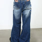Men's Paint Wide Leg Jeans - Farnelli