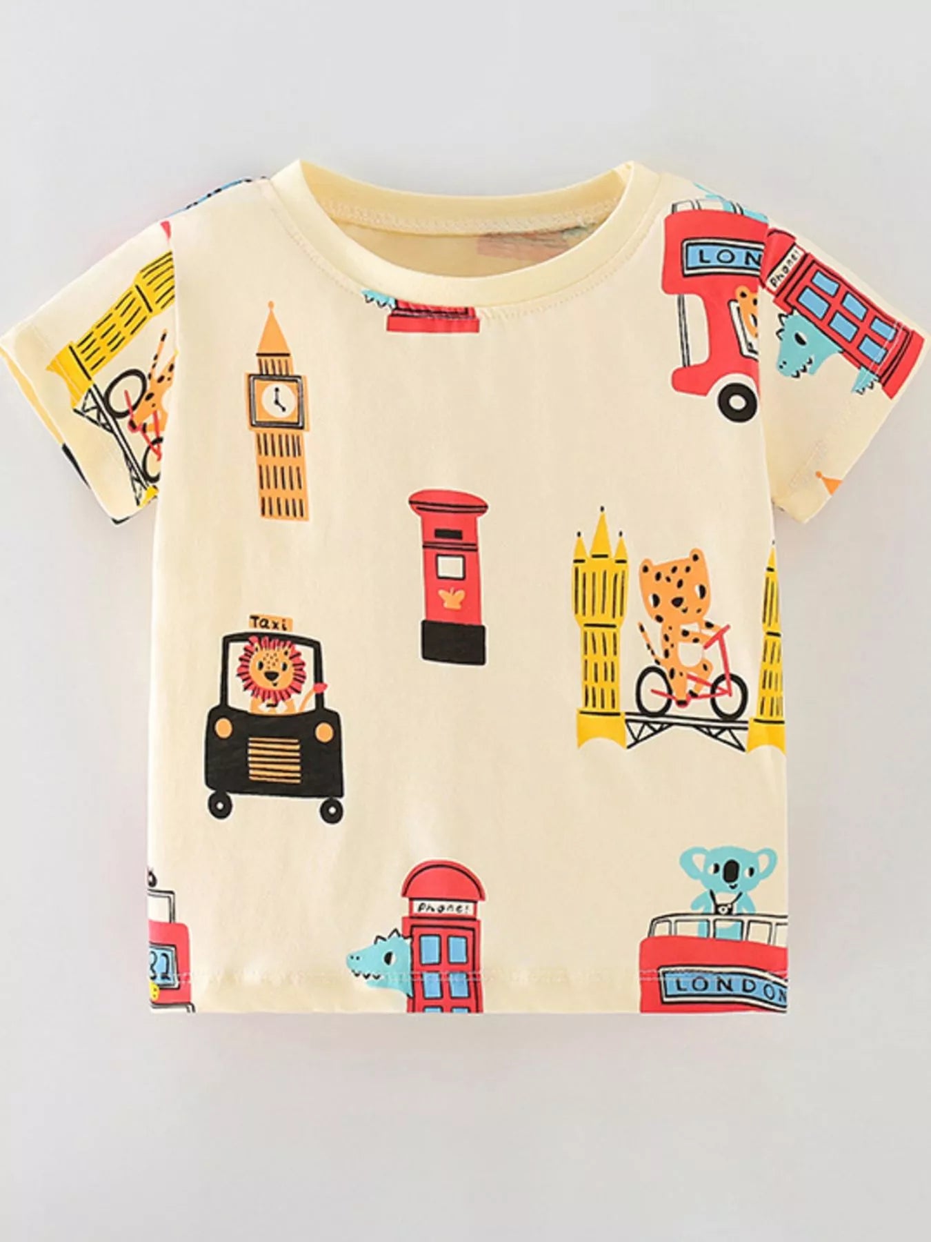 Children's Animal Print Short Sleeve T-Shirt - Farnelli