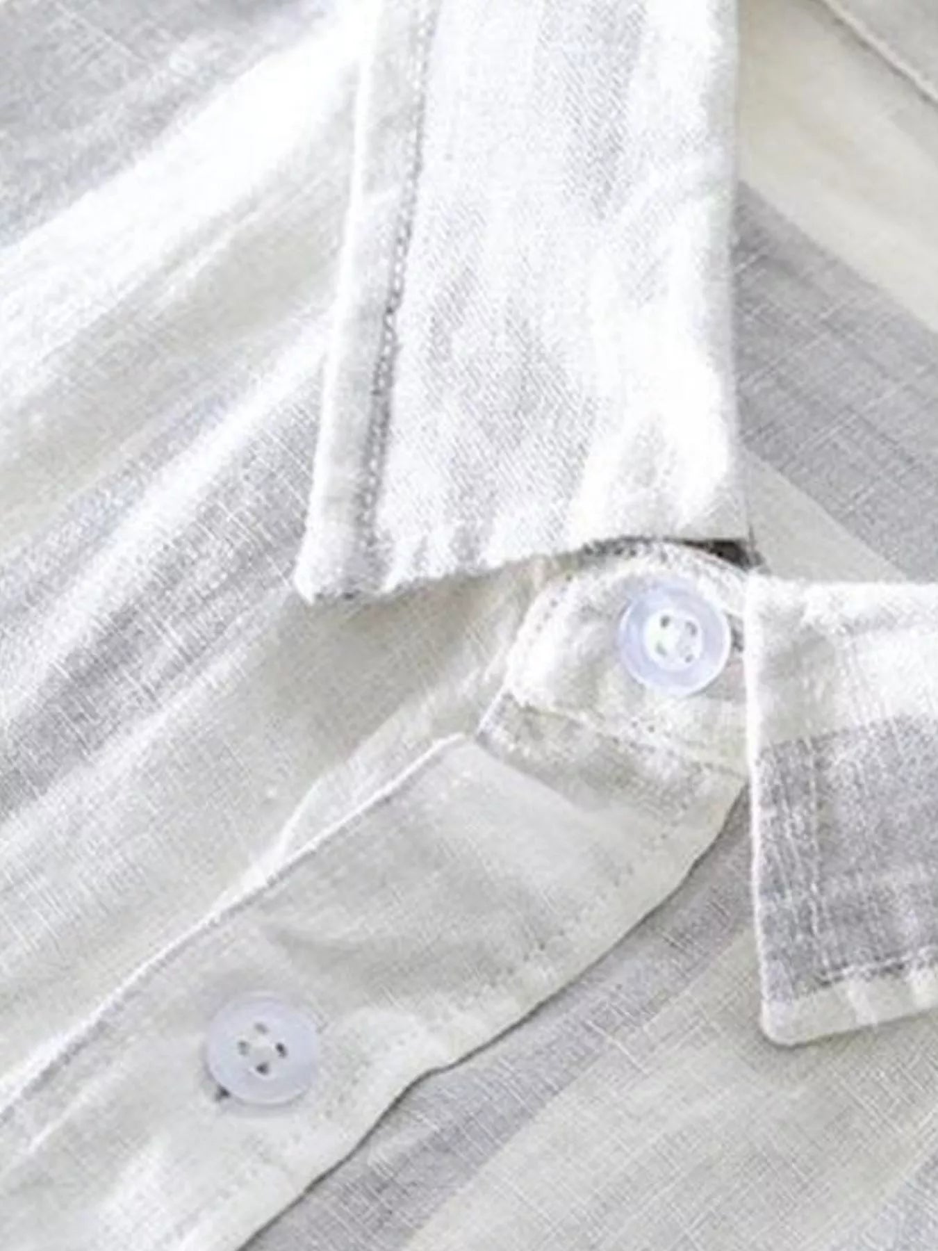 Men's Plus Size Striped Button Up Long Sleeve Shirt - Farnelli
