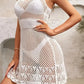 Openwork Spaghetti Strap Cover-Up Dress - Farnelli
