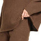 Zenana Round Neck Knit Top and Shorts Sweater Set - Farnelli