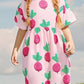 Children's Radish Print Casual Dress - Farnelli