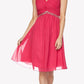 Juliet 786 Ruched V-Neck Cocktail Dress Embellished Waist