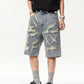 Men's Wash Distressed Denim Shorts - Farnelli