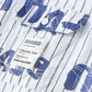 Men's Plus Size Letter Print Striped Short Sleeve Casual Shirt - Farnelli