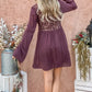 And The Why Back Lace Button Down Detail Bell Sleeve Dress - Farnelli