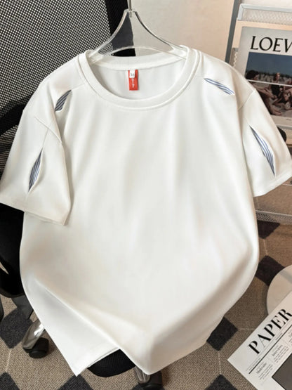 Men's Plus Size Round Neck Short Sleeve T-Shirt - Farnelli