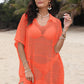 Hollow Out Collared Neck Cover-Up - Farnelli