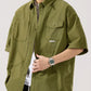 Men's Full Size Button Up Half Sleeve Shirt Plus Size - Farnelli