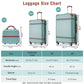 HouseOfZazla 3-piece hardshell luggage set with spinner wheels and TSA locks in multiple colors