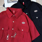 Men's Plus Size Waffle Texture Button Up Shirt - Farnelli