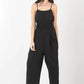 VERY J Pintuck Detail Woven Sleeveless Jumpsuit - Farnelli