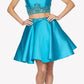 Juliet 790 Cold Shoulder Two-Piece Embellished Short Dress