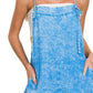 Zenana Washed Linen Knot Strap Rompers - Farnelli