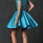 Juliet 790 Cold Shoulder Two-Piece Embellished Short Dress