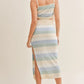 MABLE Striped Knit Cami and Midi Skirt Set - Farnelli