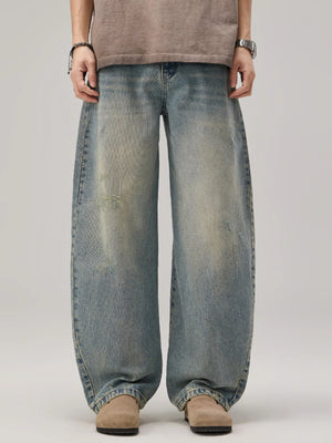 Men's Wash Wide Leg Jeans - Farnelli