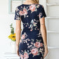Heimish Full Size Ruched Floral Mini Dress Plus Size - Farnelli