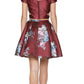 Juliet 798 Print Skirt Two-Piece Homecoming Dress Off-Shoulder