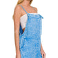 Zenana Washed Linen Knot Strap Rompers - Farnelli